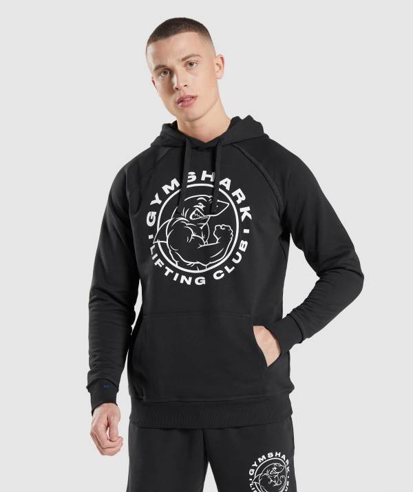 Panske Mikiny S Kapucňou Gymshark Legacy Čierne | SD6540127